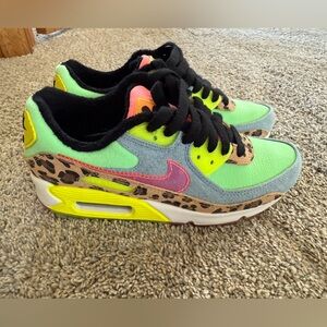 Nike Women's Sneakers - Green, Pink, Leopard Print
